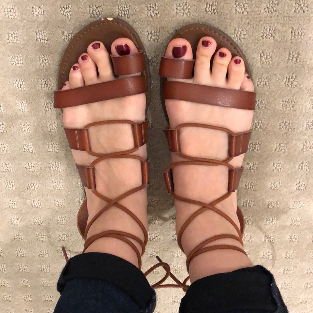 Lace-up sandals
